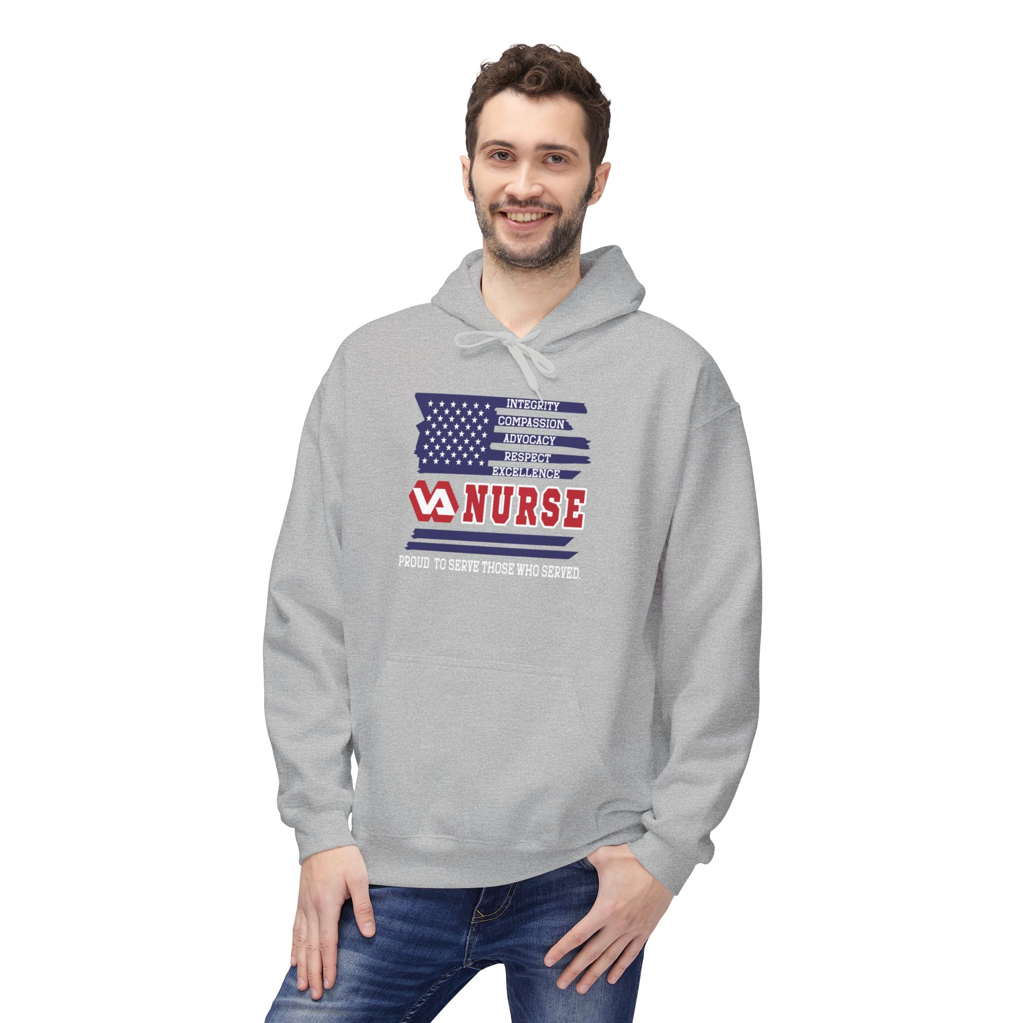 Nurse American Flag Hoodie — by Erica Reimann - Image 10