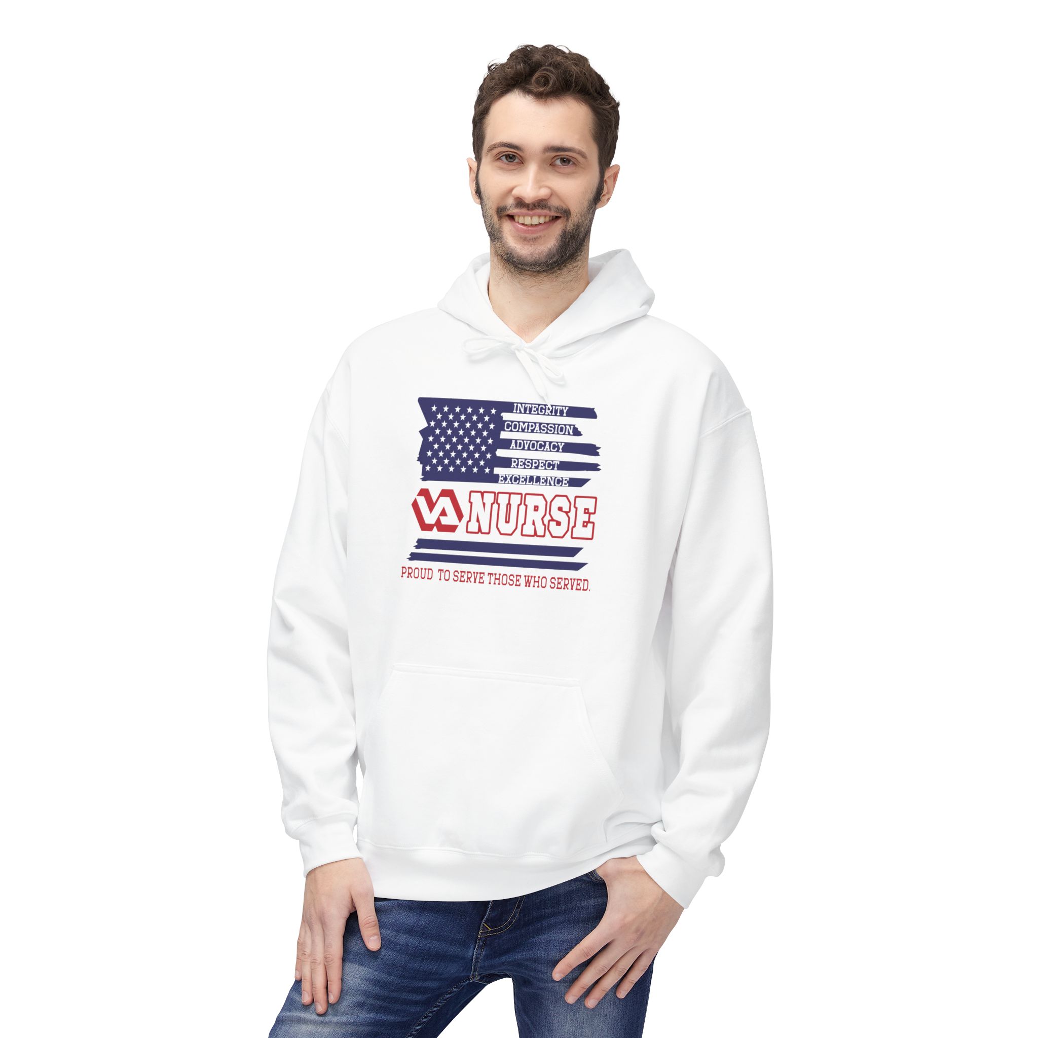 Nurse American Flag Hoodie — by Erica Reimann - Image 5