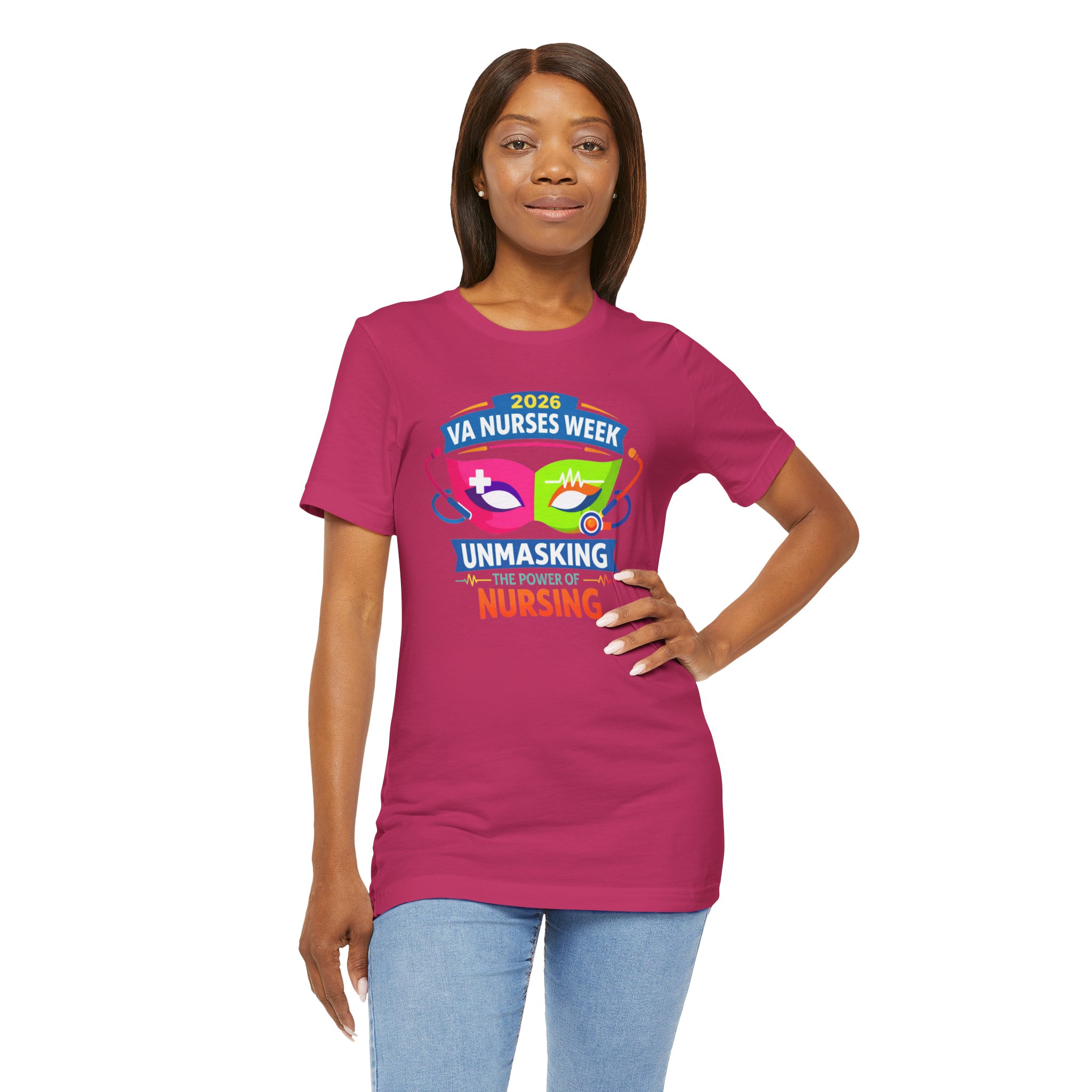 VA Nurses Week 2026 'Unmasking the Power of Nursing' T-Shirt - Image 44
